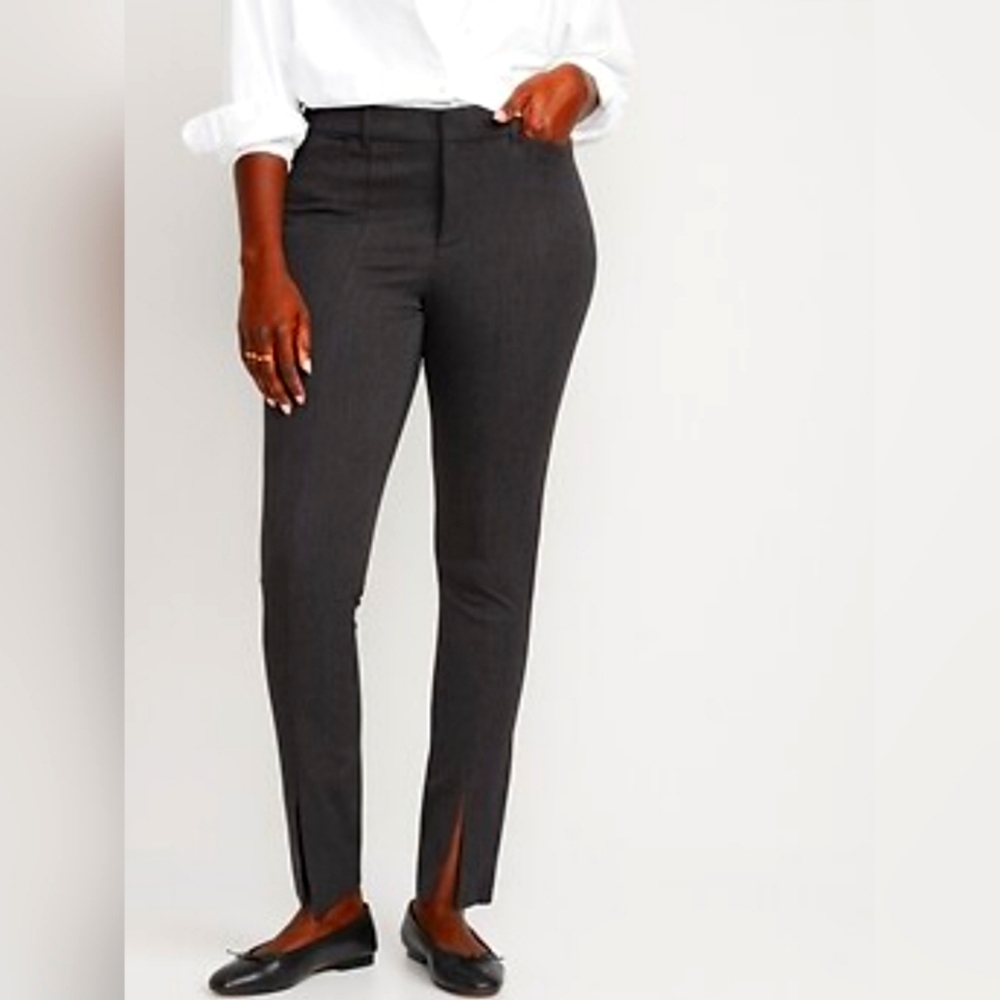Old Navy - High-Rise Split-Hem Pixie Pants - Black - NWT